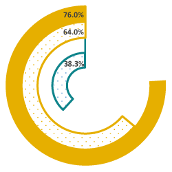 A pie chart showing the 2026 English Language acquisition goal, the 23-24 goal, the current performance and former year's performance. Data for 23-24 isn't available.
